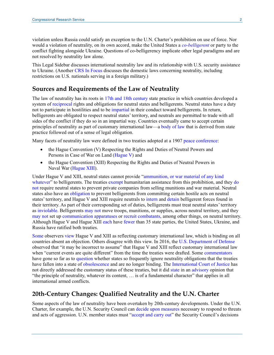 [20220426]LSB10735_国际中立法与美国对乌克兰的军事援助.pdf_第2页