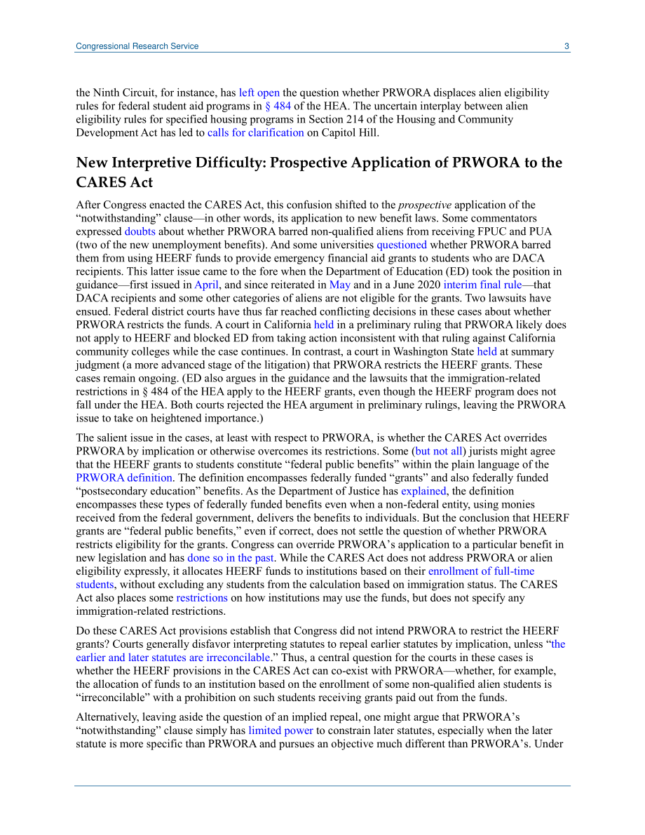 [20200727]LSB10526_PRWORA和关怀法案：“尽管”条款的潜在效力是什么？.pdf_第3页