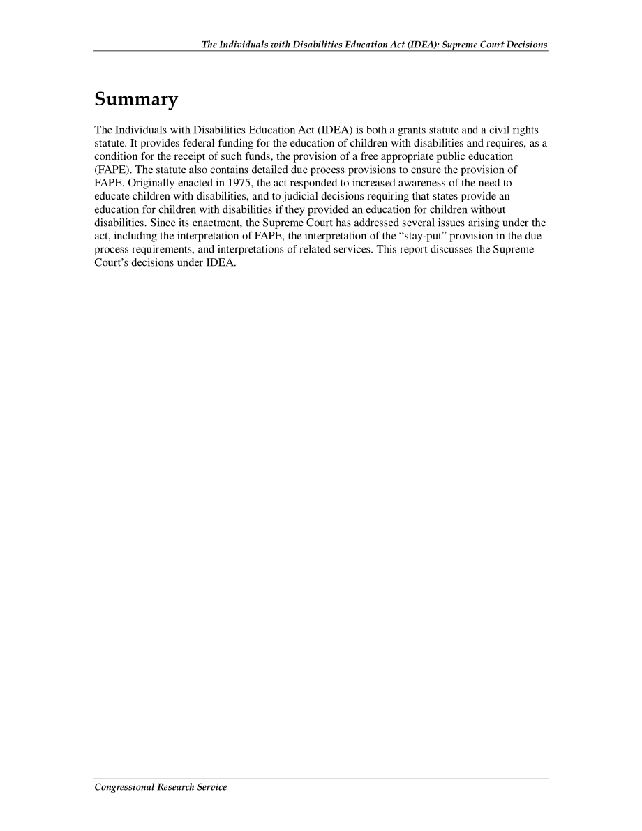 [20100111]RL33444_《残疾人教育法》（IDEA）：最高法院裁决.pdf_第2页