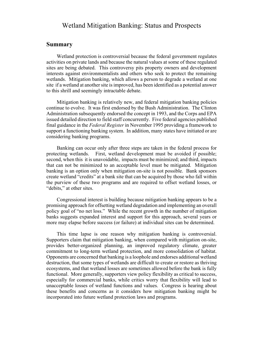 [19970912]97-849_湿地缓解银行：现状和前景.pdf_第2页