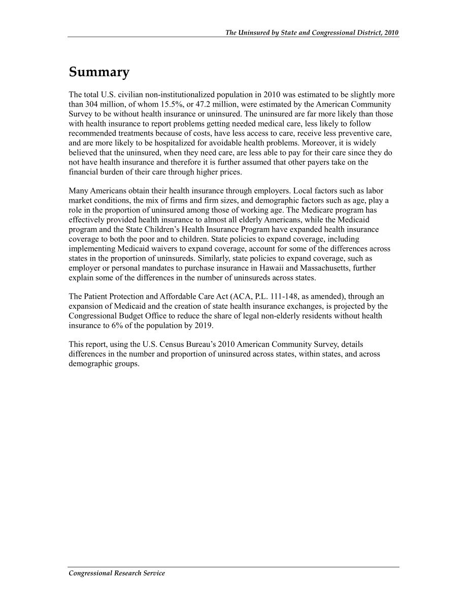 [20111117]R42102_2010年州和国会选区未参保人员.pdf_第2页