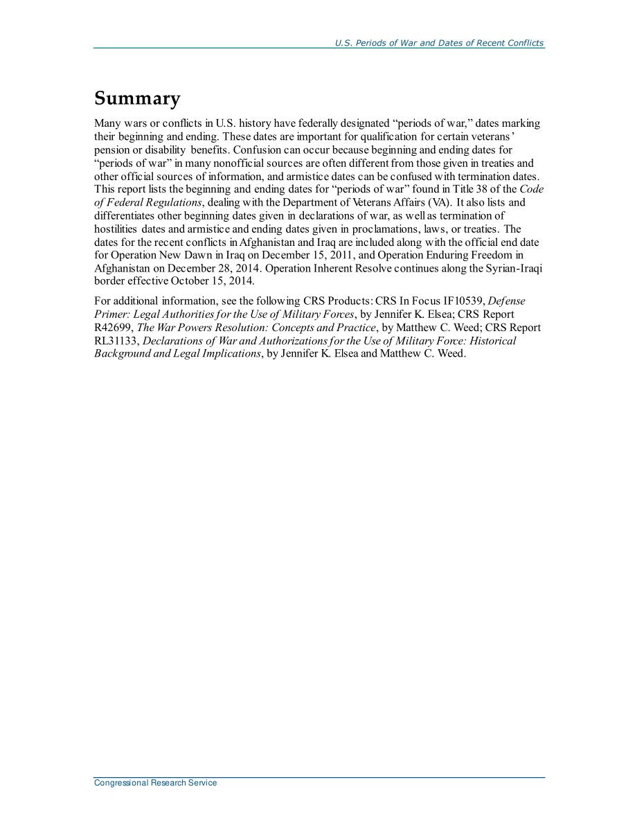 [20200605]RS21405_美国的战争时期和最近冲突的日期.pdf_第2页