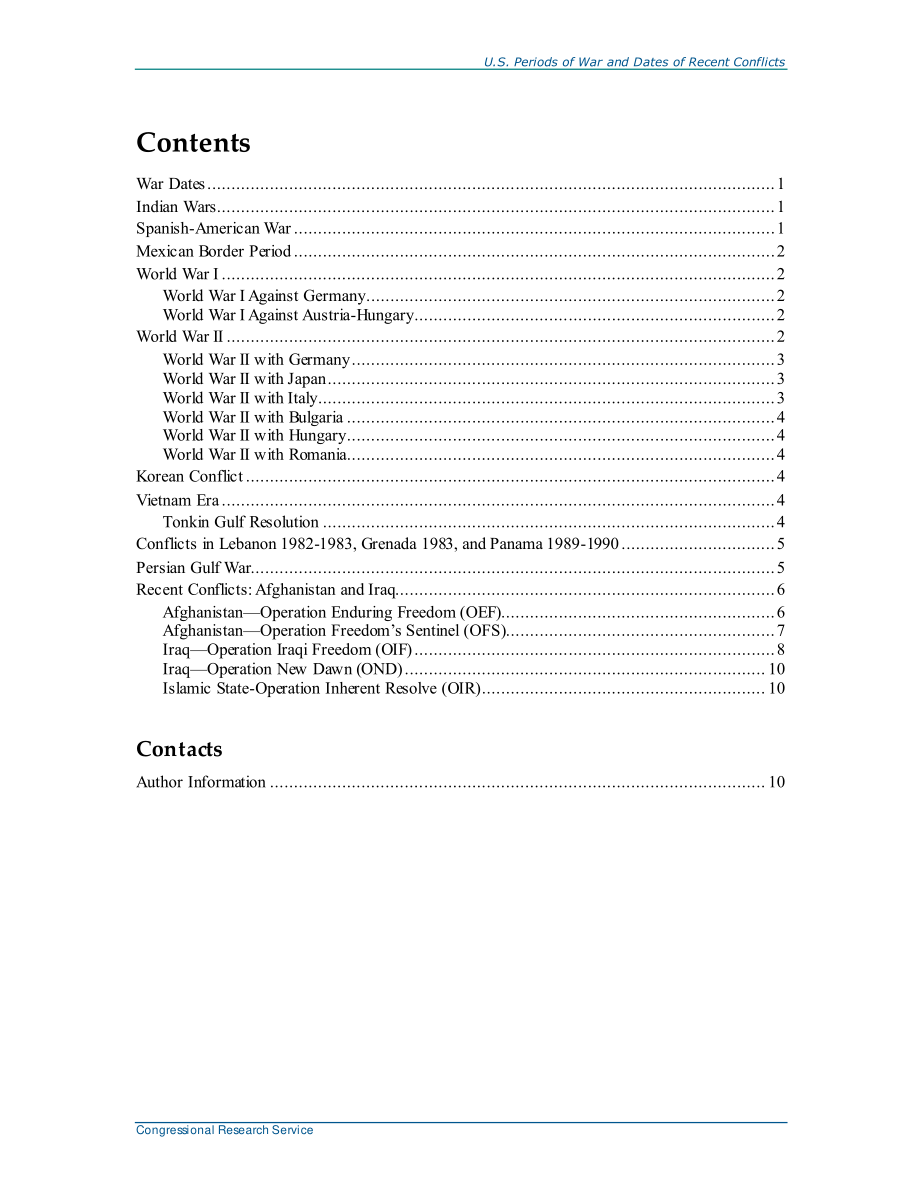[20200605]RS21405_美国的战争时期和最近冲突的日期.pdf_第3页