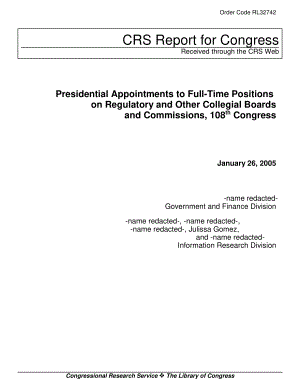 [20050126]RL32742_第108届国会对监管和其他合议委员会全职职位的总统任命.pdf