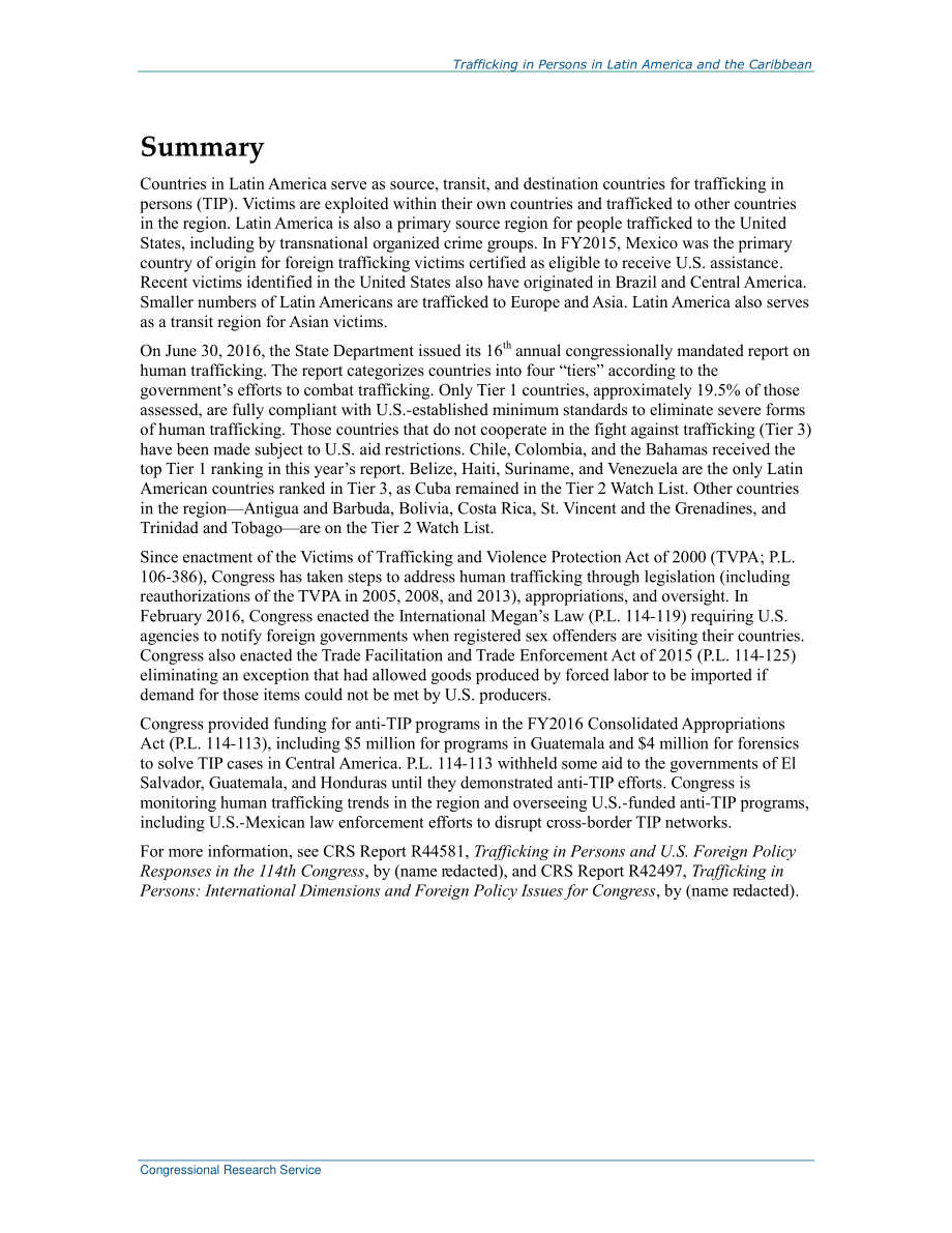 [20161013]RL33200_拉丁美洲和加勒比的人口贩运.pdf_第2页