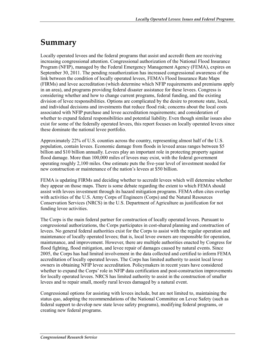 [20110405]R41752_当地运营的堤坝：问题和联邦计划 .pdf_第2页