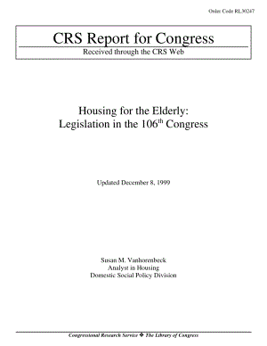 [19991208]RL30247_Housing for the Elderly 第106届国会的立法.pdf