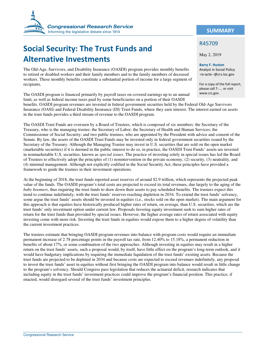 [20190502]R45709_社会保障：信托基金和另类投资.pdf_第2页