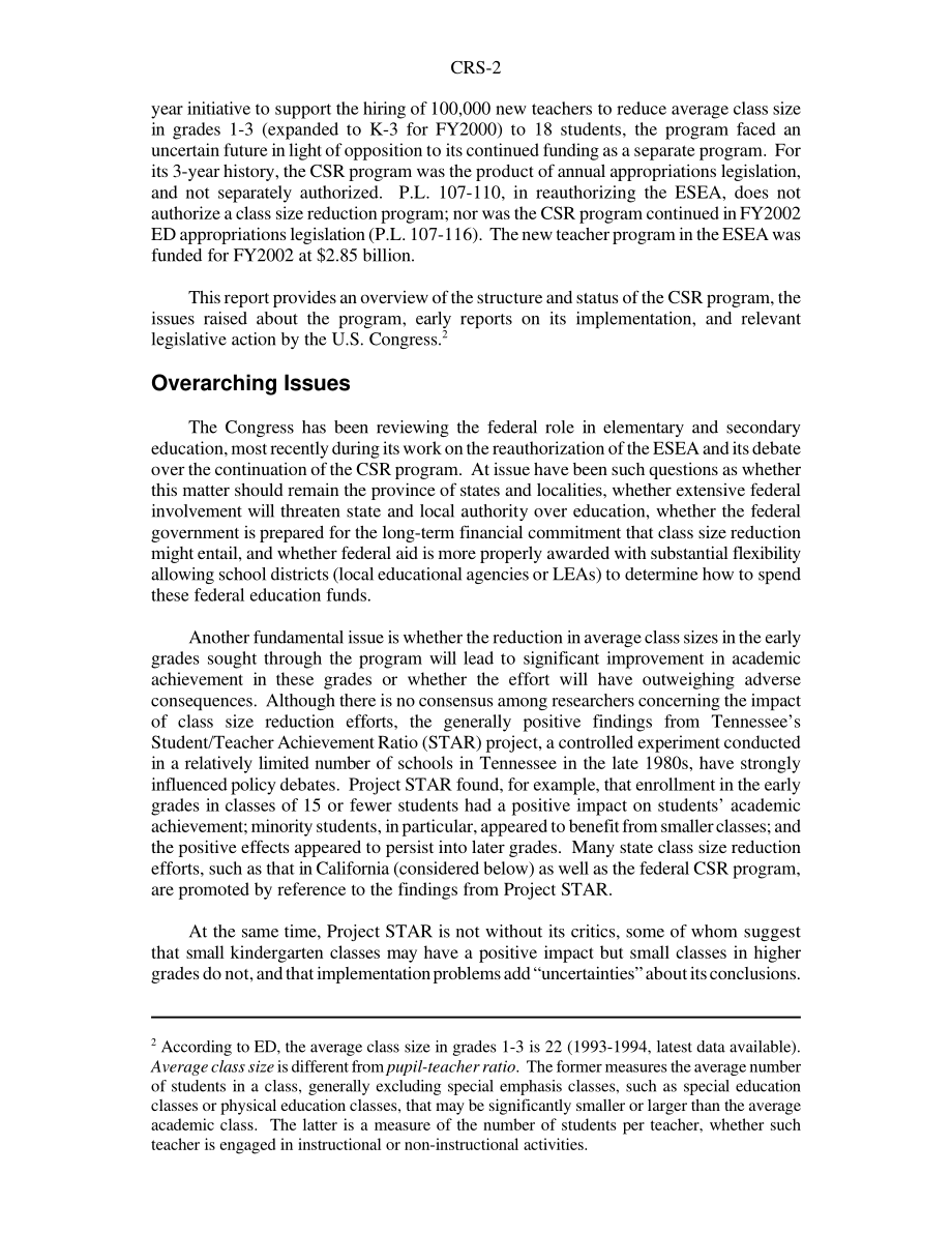 [20020115]RS20447_班级规模缩减计划：背景和状态.pdf_第2页