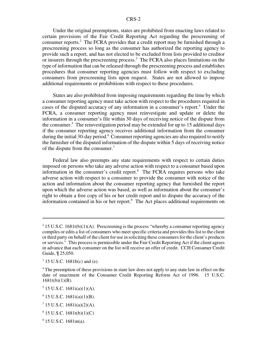 [20031208]RS21449_公平信用报告法：国家法律优先权.pdf_第2页