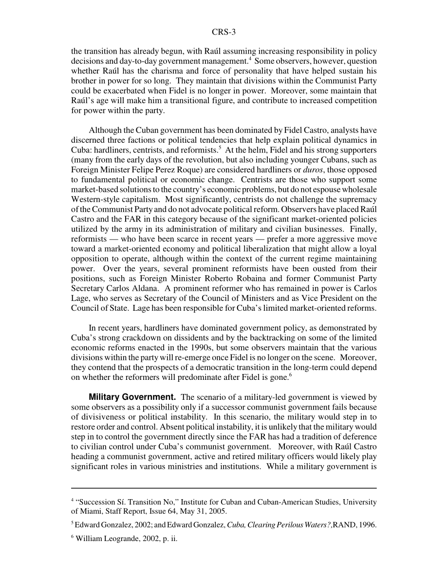 [20050823]RS22228_菲德尔·卡斯特罗之后的古巴：美国政策问题.pdf_第3页