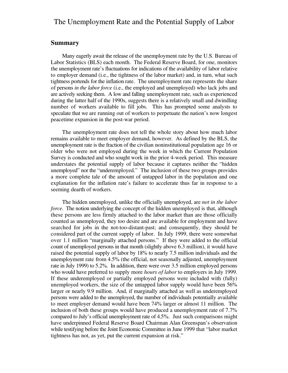 [19990816]RL30283_失业率和潜在劳动力供应.pdf_第3页