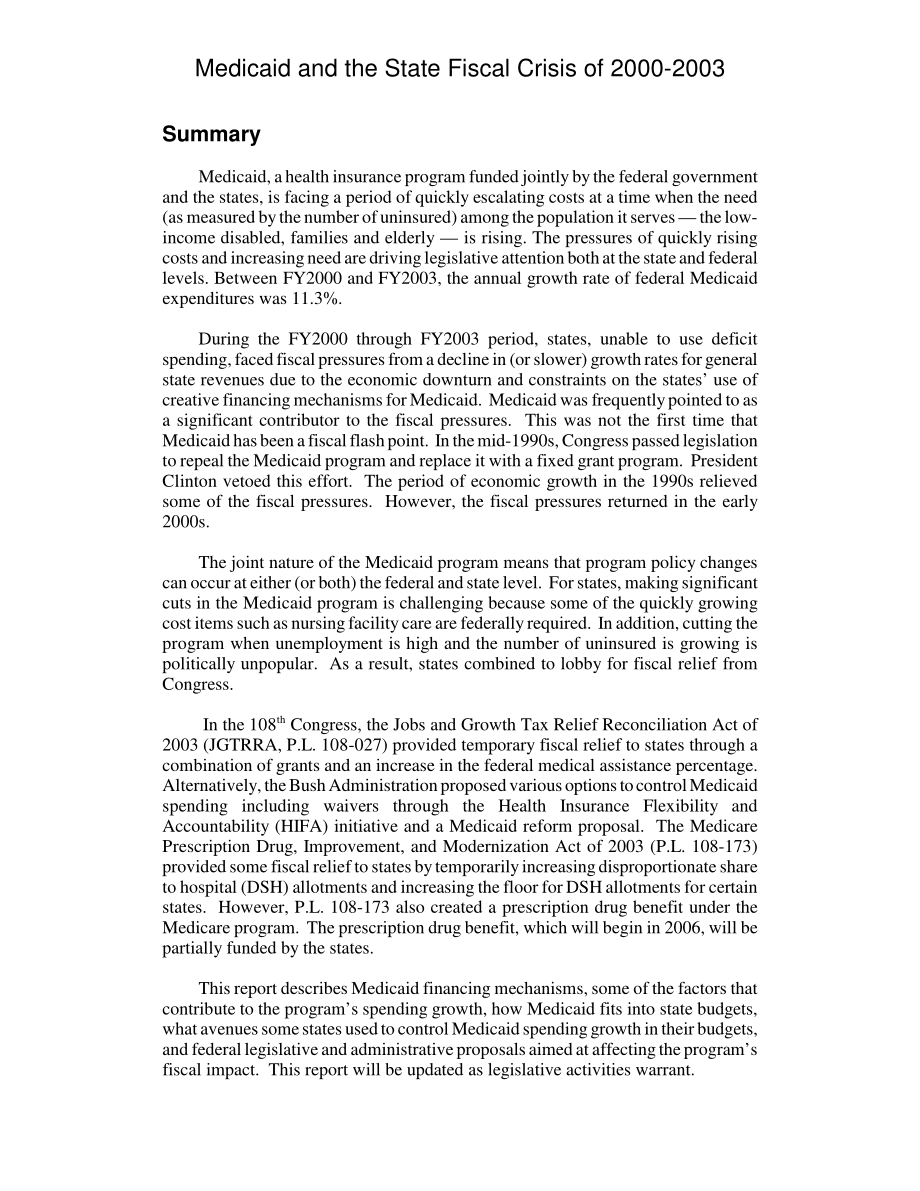 [20051202]RL31773_医疗补助与2000-2003年的国家财政危机.pdf_第2页