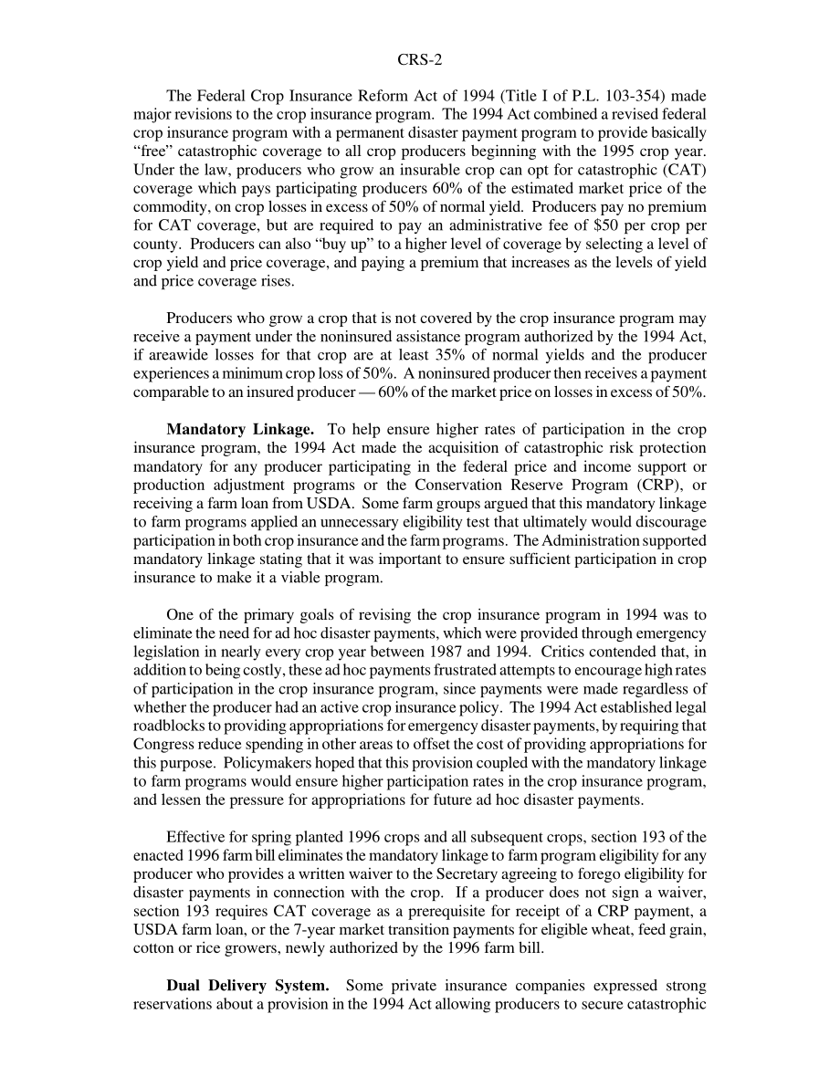 [19960528]96-477_作物保险和风险管理：1996年颁布的《农业法案》中的规定.pdf_第2页