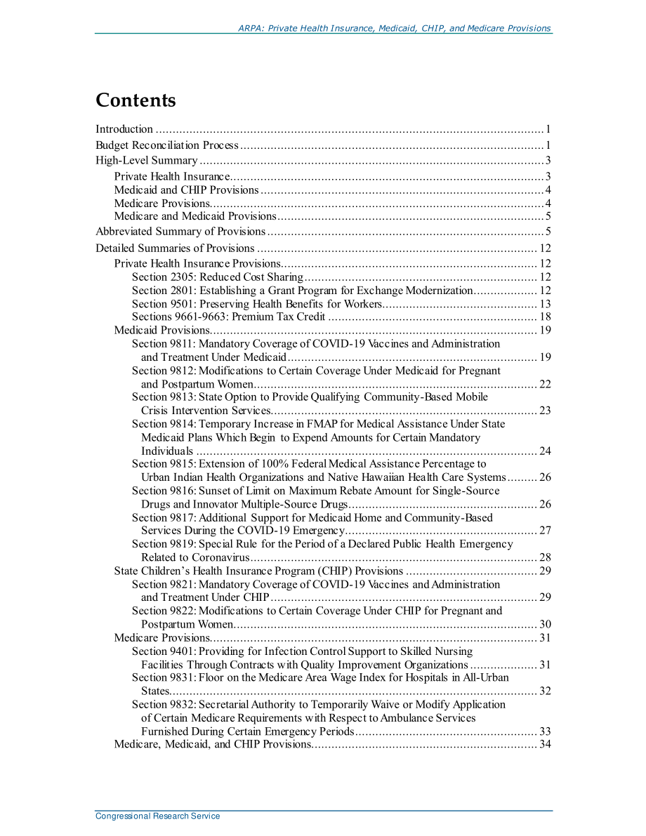 [20210427]R46777_《2021美国救援计划法案》（P.L.117-2) 私人健康保险、医疗补助、芯片和医疗保险条款.pdf_第3页