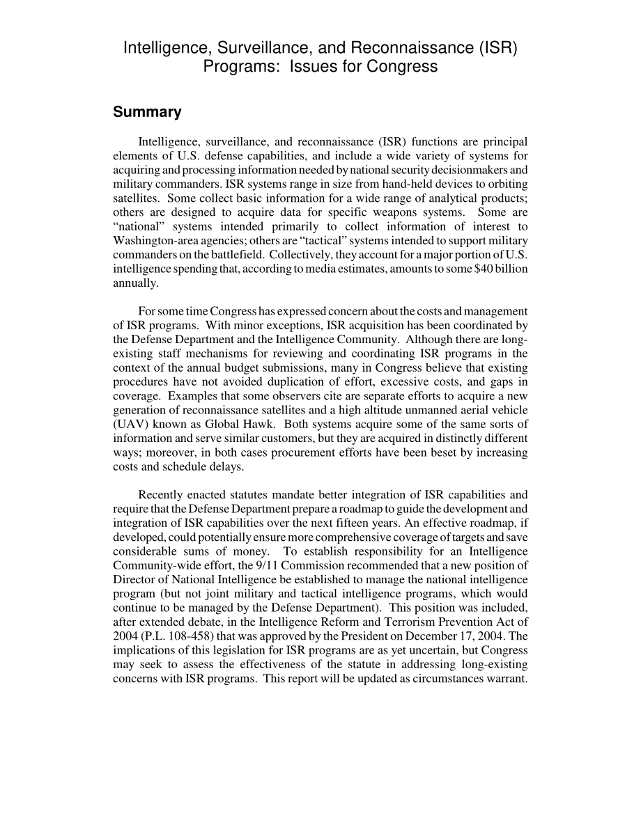 [20050222]RL32508_情报、监视和侦察（ISR）计划：国会议题.pdf_第2页