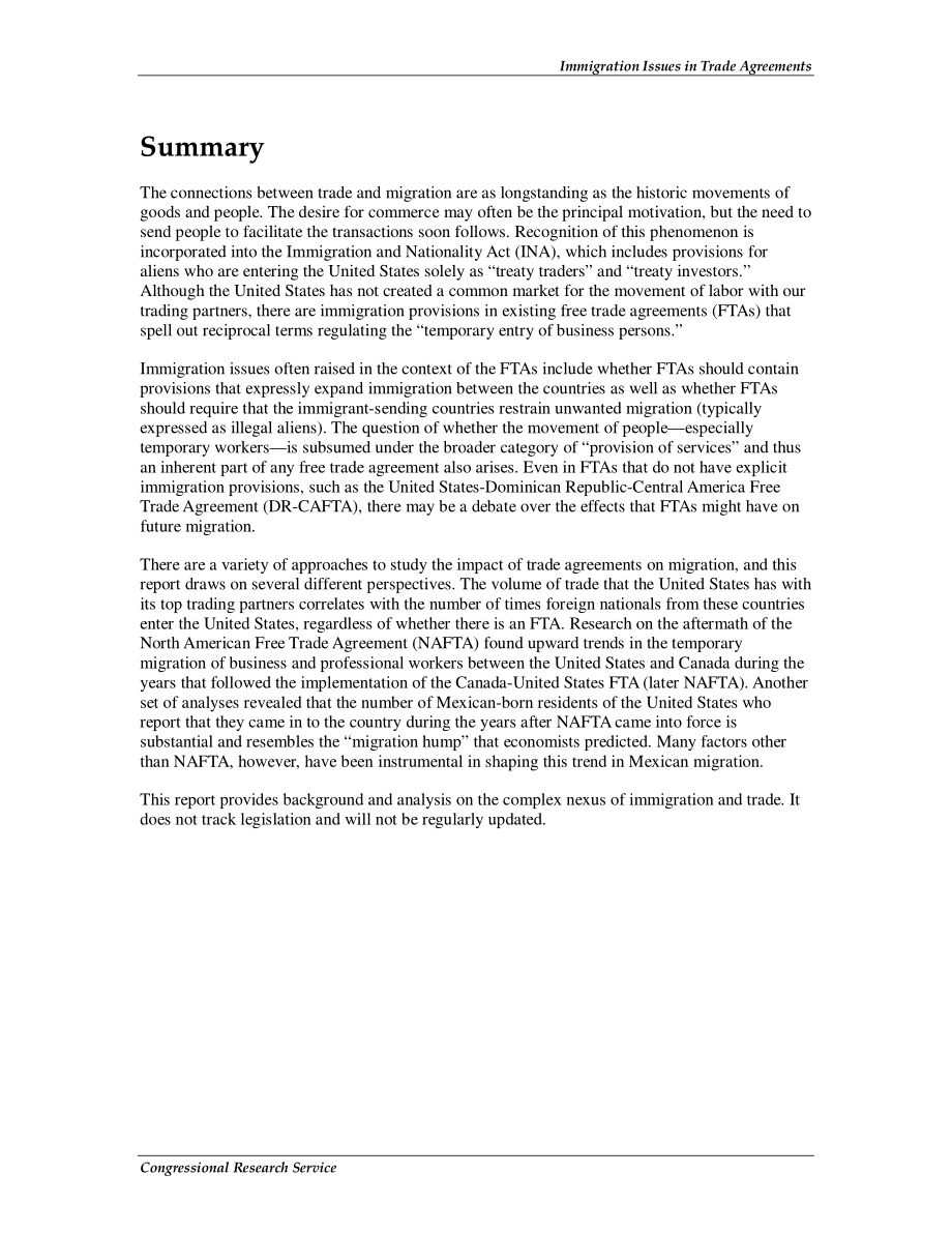 [20070125]RL32982_贸易协定中的移民问题.pdf_第2页