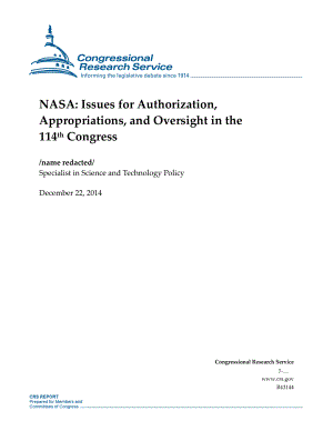 [20141222]R43144_NASA：第114届国会授权、拨款和监督问题.pdf