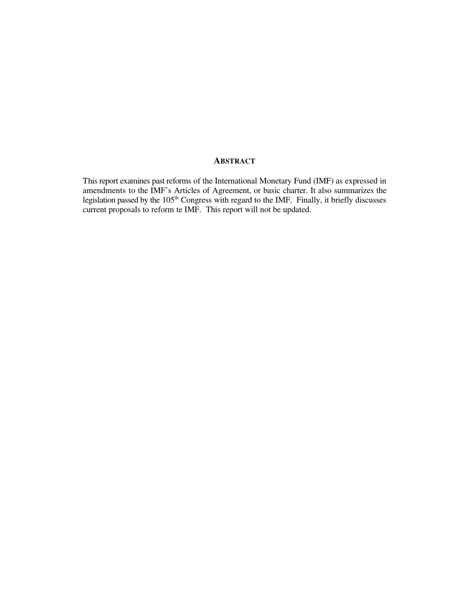 [19990528]RL30132_国际货币基金组织（IMF）改革：过去的解决方案当前的提议.pdf_第2页