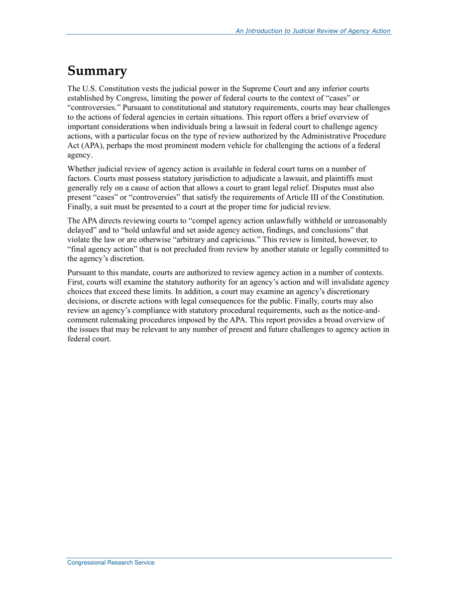 [20161207]R44699_联邦机构诉讼司法审查导论.pdf_第2页