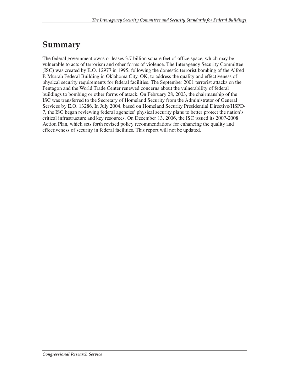 [20071123]RS22121_机构间安全委员会和联邦建筑安全标准.pdf_第2页