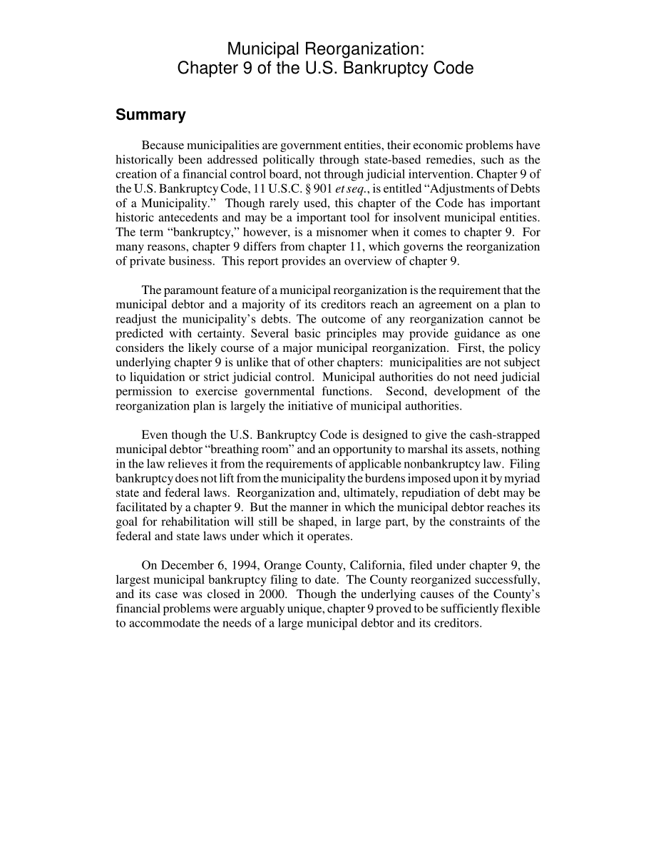 [20070308]RL33924_市政重组：美国破产法第9章.pdf_第2页