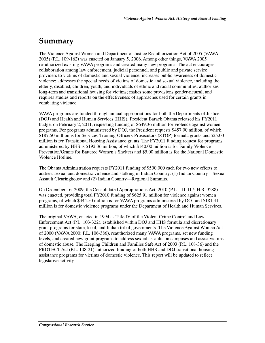 [20100226]RL30871_《暴力侵害妇女法》：历史和联邦资金.pdf_第2页