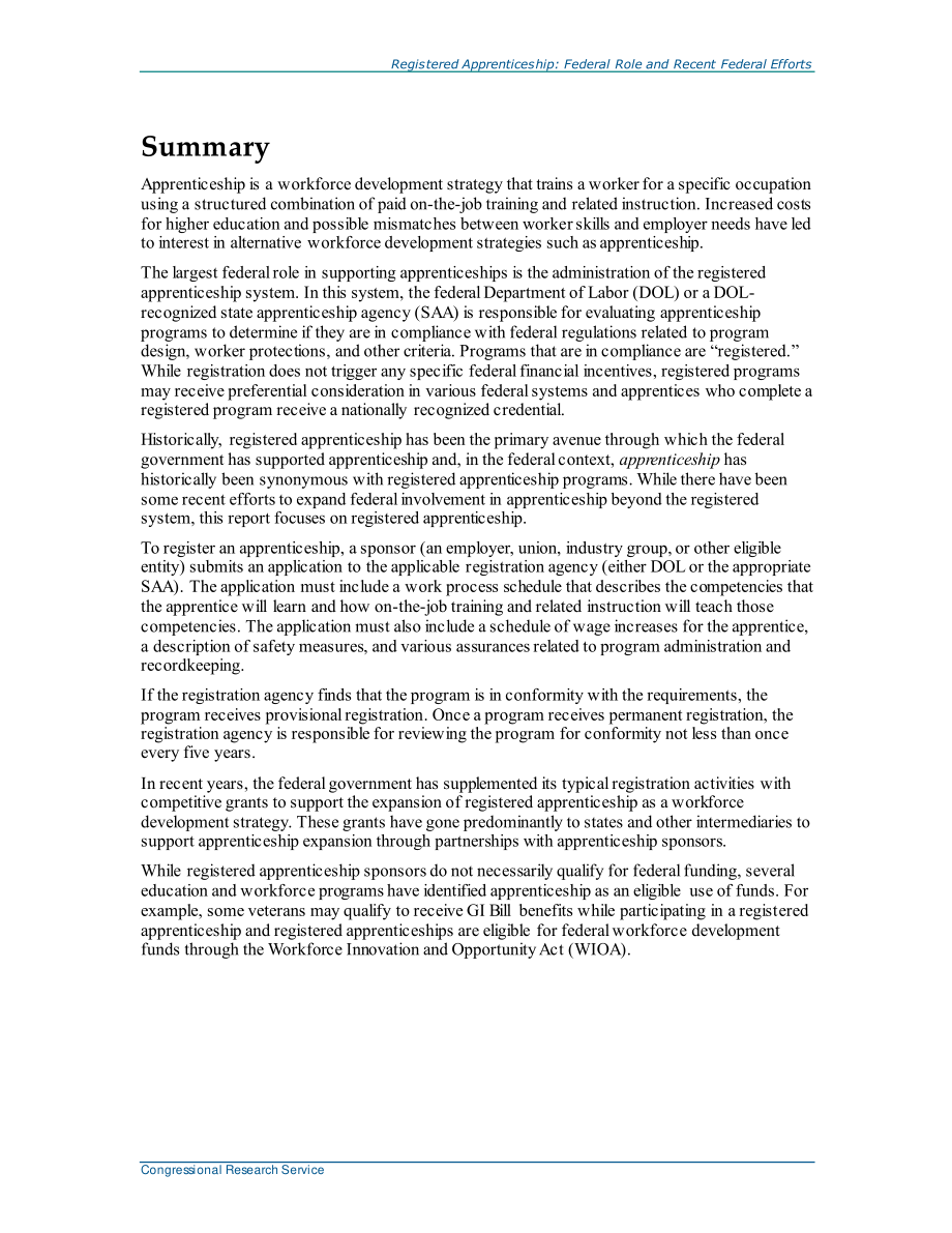 [20210317]R45171_注册学徒：联邦作用和最近的联邦努力.pdf_第2页