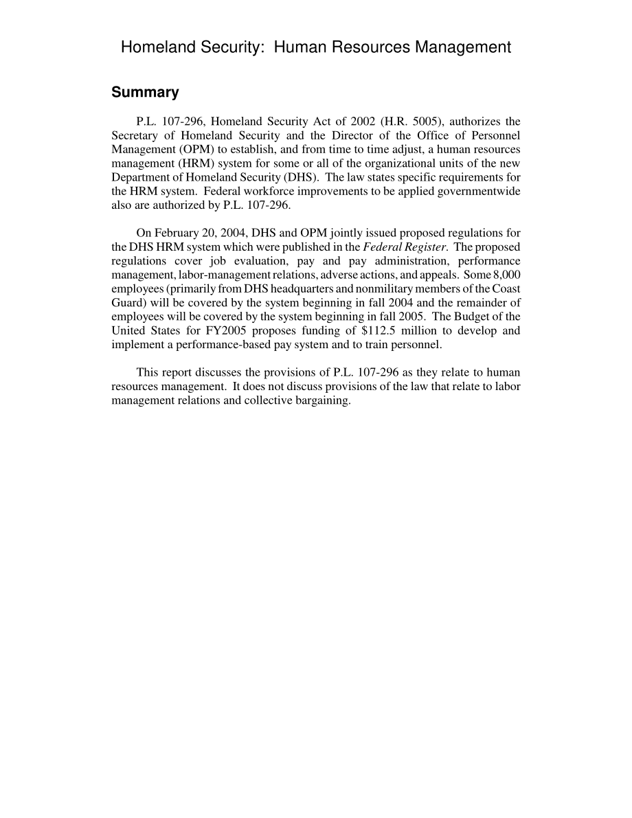 [20040220]RL31500_国土安全部：人力资源管理.pdf_第2页