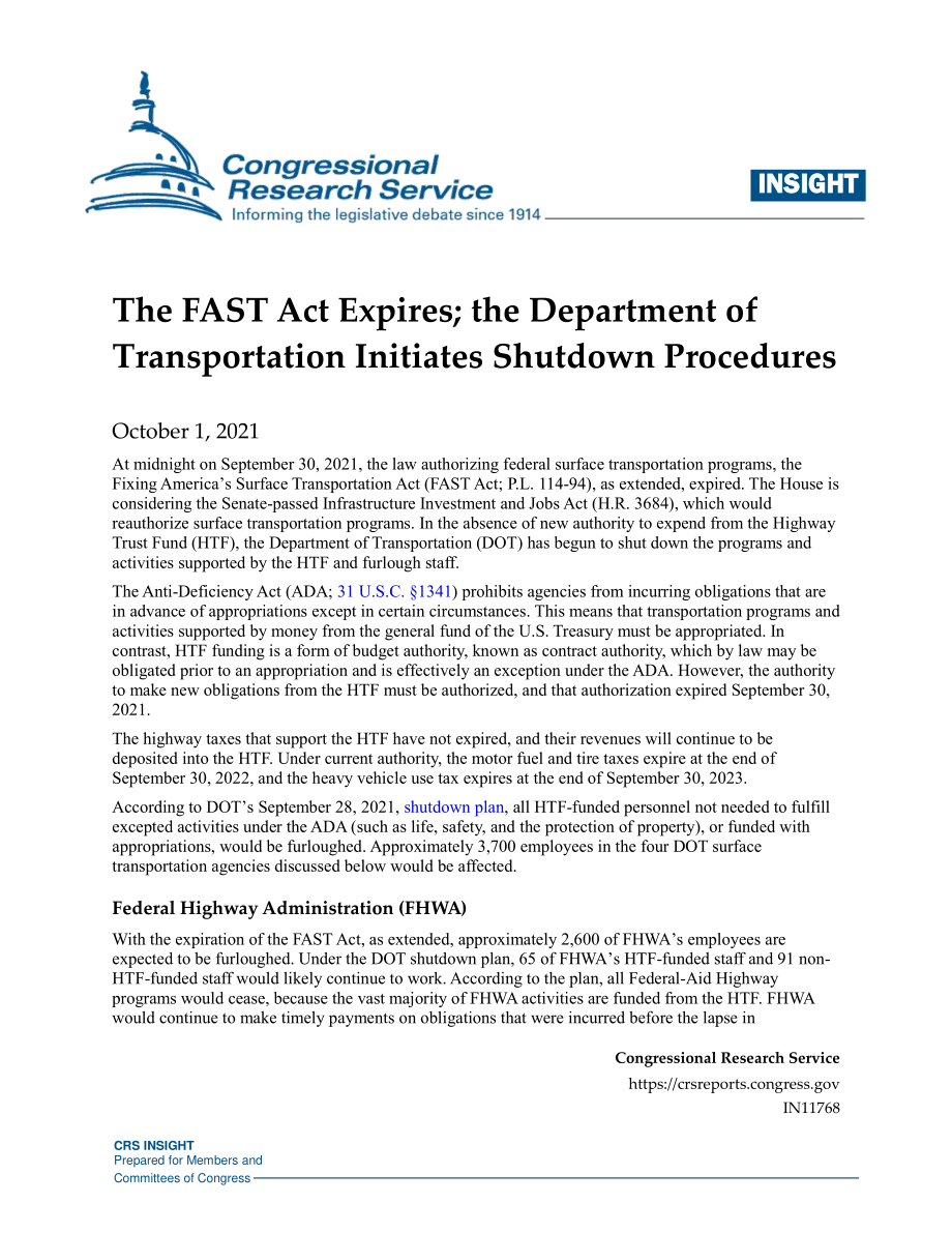[20211001]IN11768_FAST法案到期；交通部启动关闭程序.pdf_第1页