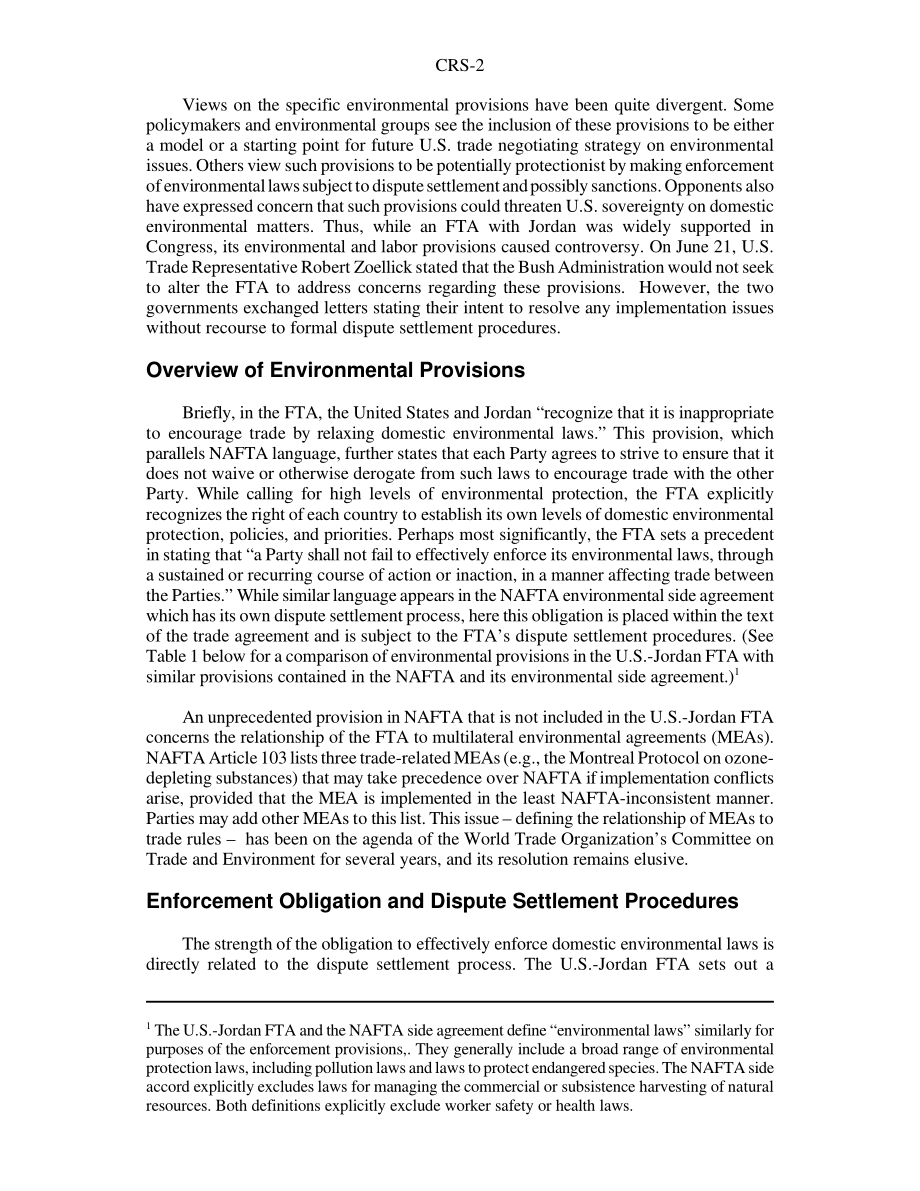 [20011016]RS20999_美国-约旦自由贸易协定：环境规定分析.pdf_第2页