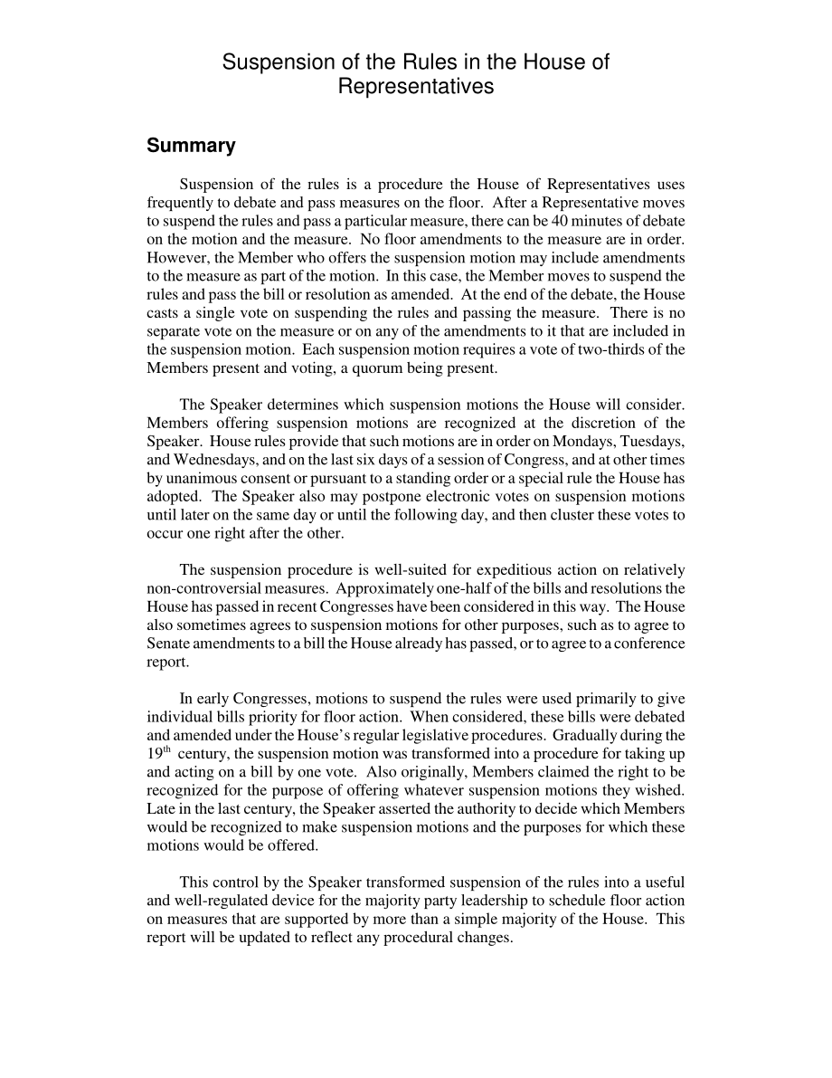 [20050201]RL32474_众议院暂停执行规则.pdf_第2页
