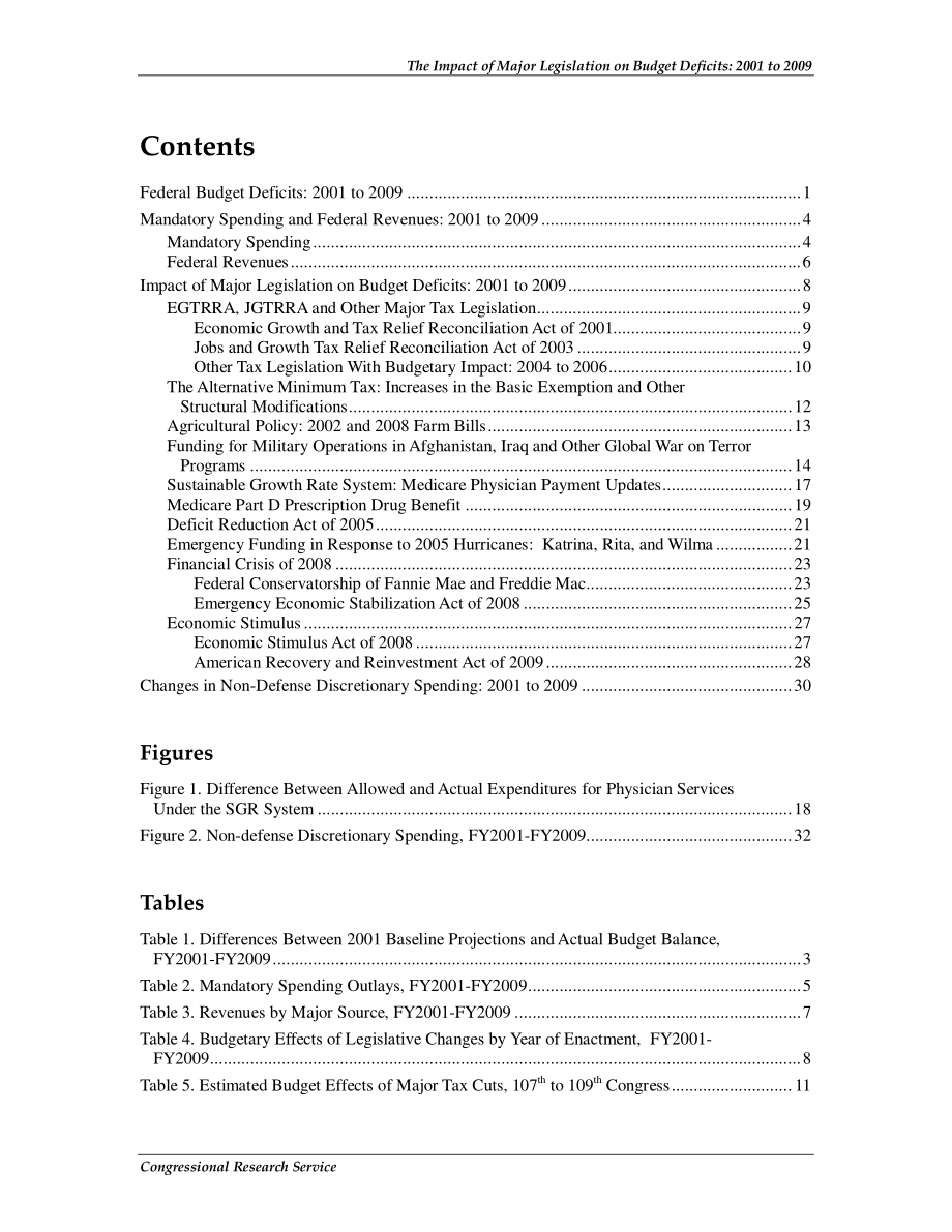 [20100323]R41134_主要立法对预算赤字的影响：2001年至2009年.pdf_第3页