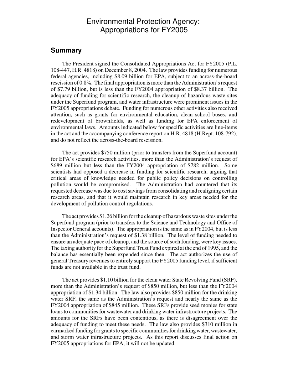 [20041229]RL32441_环境保护局：2005财年拨款.pdf_第2页