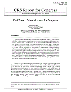 [20050504]RS22136_东帝汶：国会面临的潜在问题.pdf