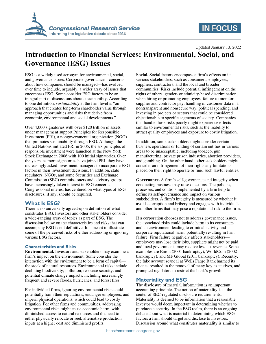 [20220113]IF11716_金融服务简介：环境、社会和治理（ESG）问题.pdf_第1页