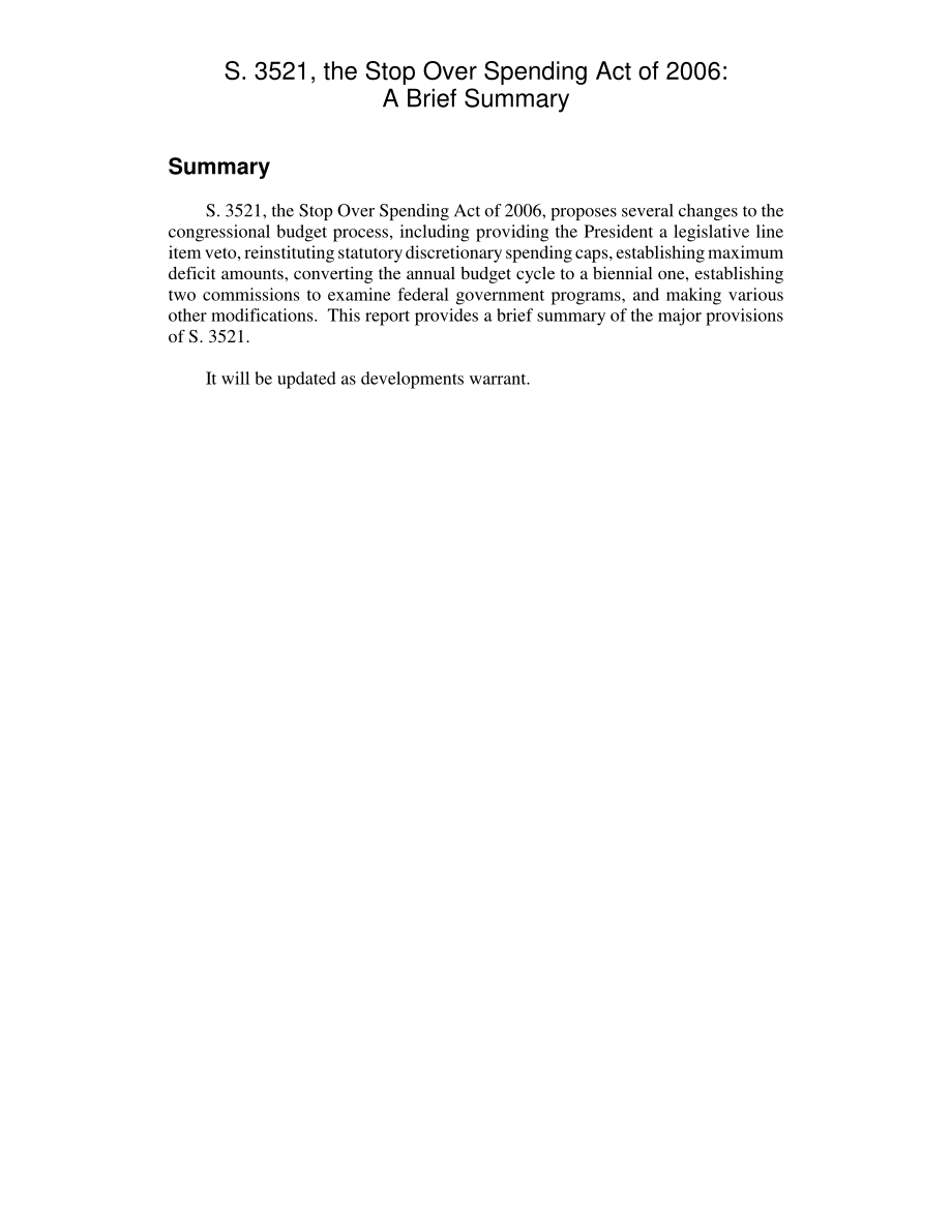 [20060714]RL33547_S、 3521《2006年停止支出法》：简要总结.pdf_第2页