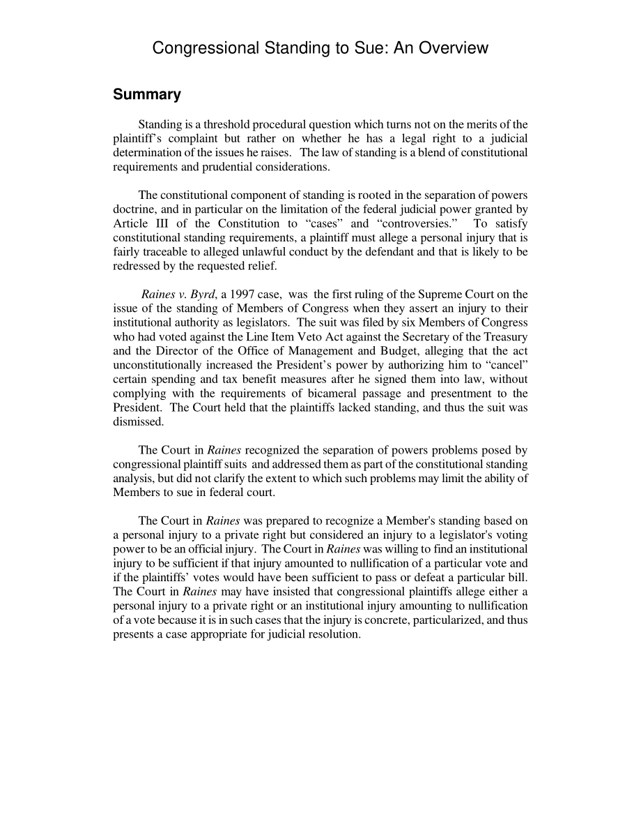 [20010619]RL30280_国会起诉资格：概述.pdf_第2页