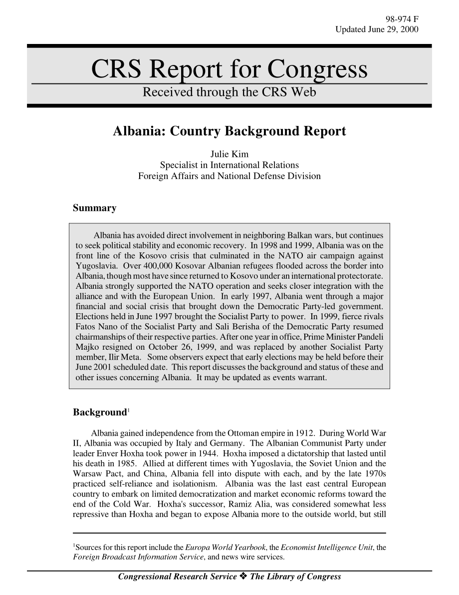 [20000629]98-974F_阿尔巴尼亚：国家背景报告.pdf_第1页