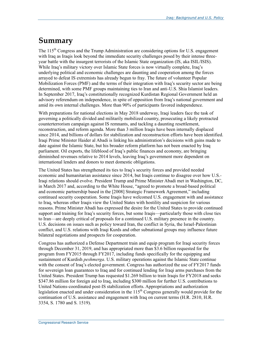 [20171121]R45025_伊拉克：背景和美国政策.pdf_第2页