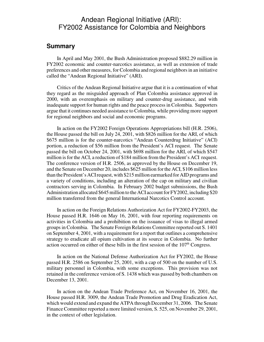 [20020214]RL31016_安第斯区域倡议（ARI）：2002财年对哥伦比亚及其邻国的援助.pdf_第2页