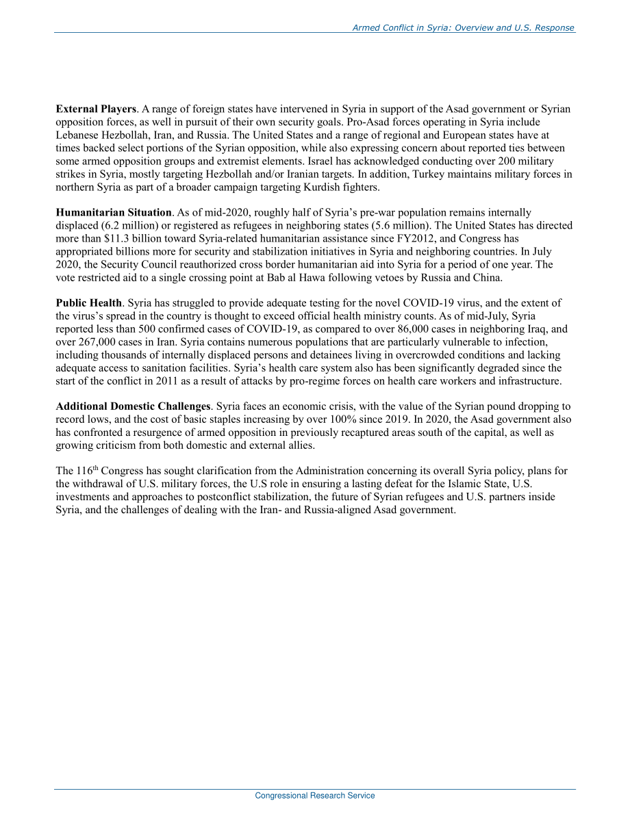 [20200727]RL33487_叙利亚武装冲突：概述和美国的回应.pdf_第3页