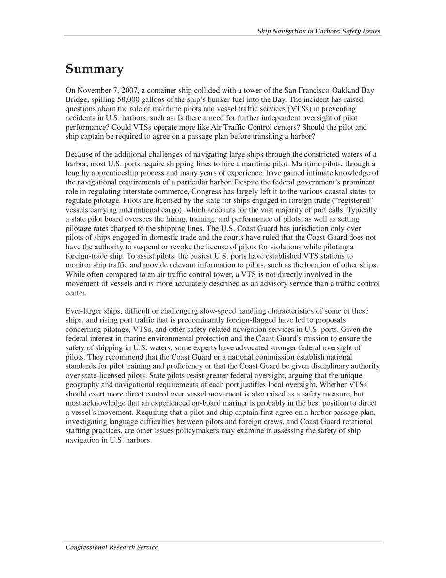 [20080208]RL34365_港口船舶航行：安全问题.pdf_第2页