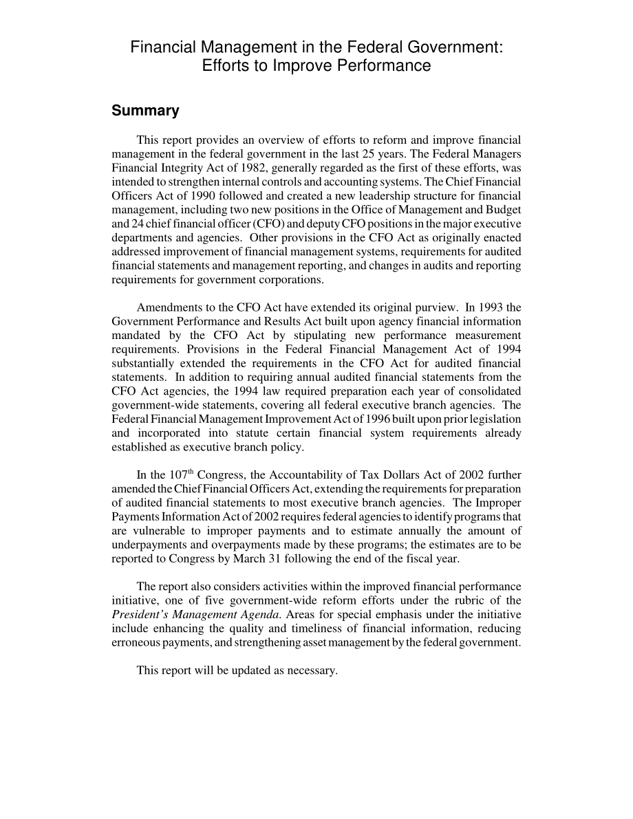 [20030617]RL31965_联邦政府的财务管理：努力提高绩效.pdf_第2页
