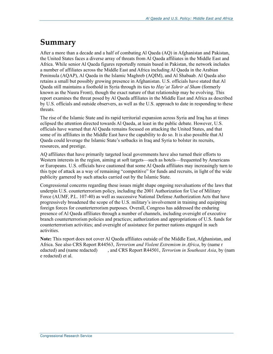 [20180205]R43756_基地组织与美国政策：中东和非洲.pdf_第2页