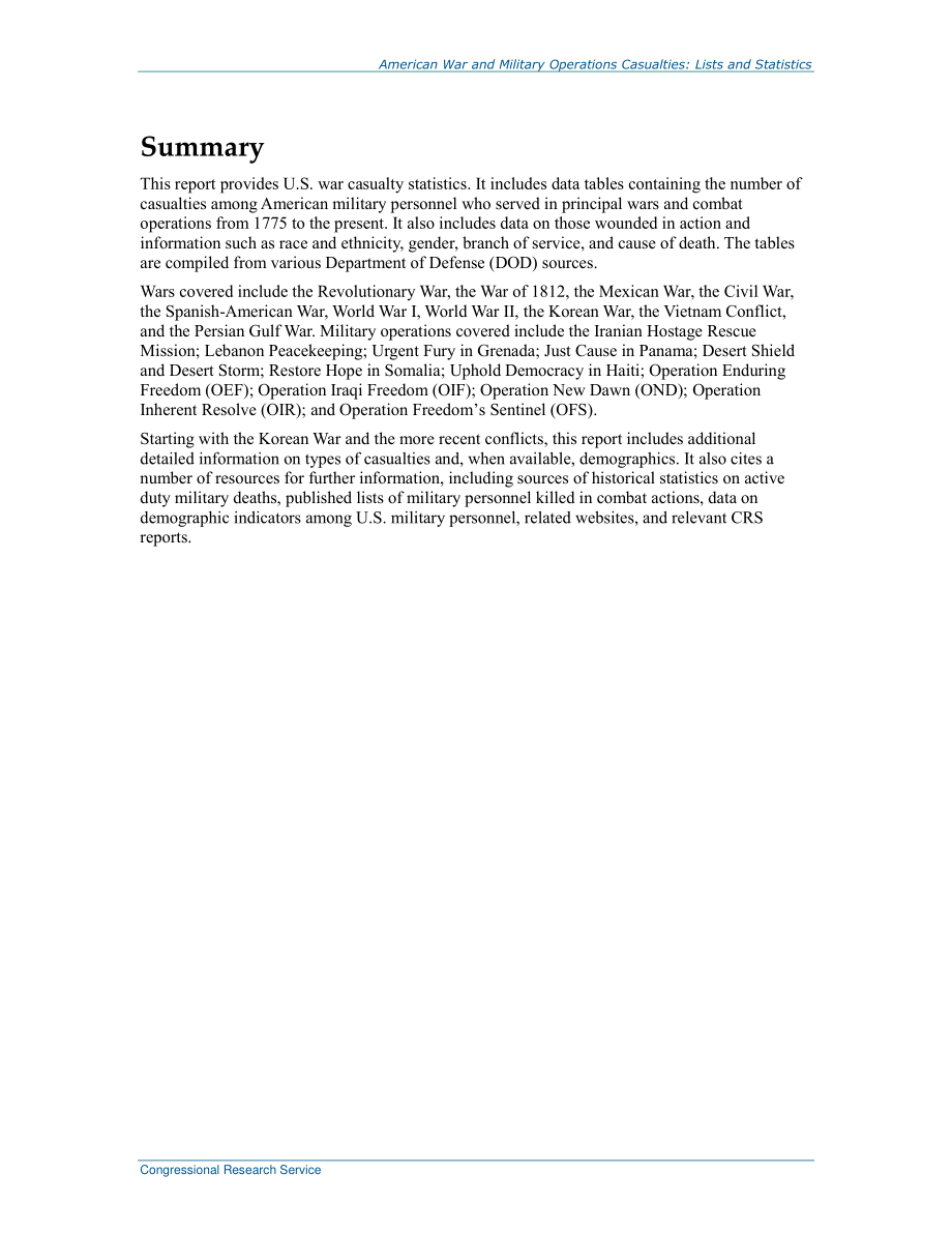 [20200729]RL32492_美国战争和军事行动伤亡人数：列表和统计信息.pdf_第2页