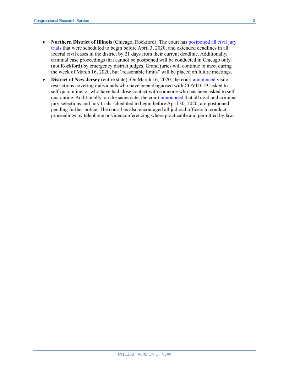 [20200318]IN11252_美国法院行政办公室和联邦司法机构部分法院对2019冠状病毒疾病的初步反应概述.pdf_第3页