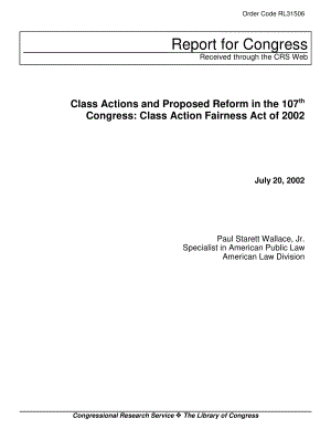 [20020720]RL31506_第107届国会集体行动和拟议改革：2002年《集体诉讼公平法》.pdf