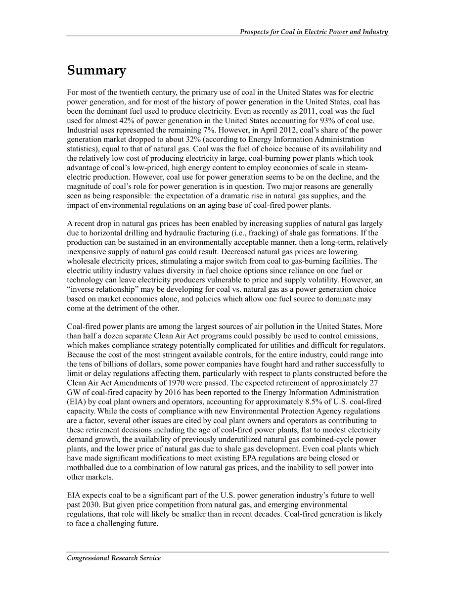 [20130204]R42950_煤炭在电力和工业中的应用前景.pdf_第2页