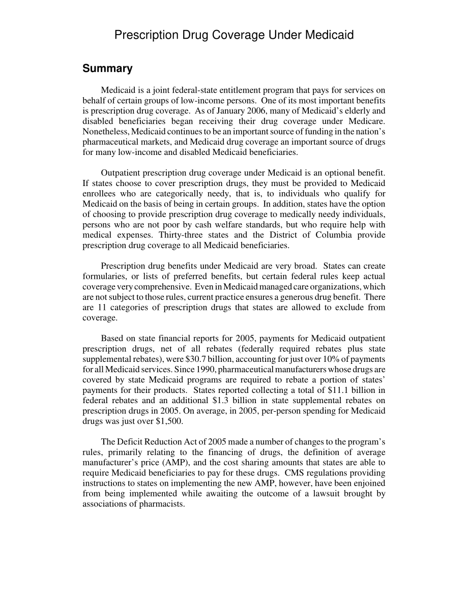 [20080206]RL30726_医疗补助下的处方药覆盖范围.pdf_第2页